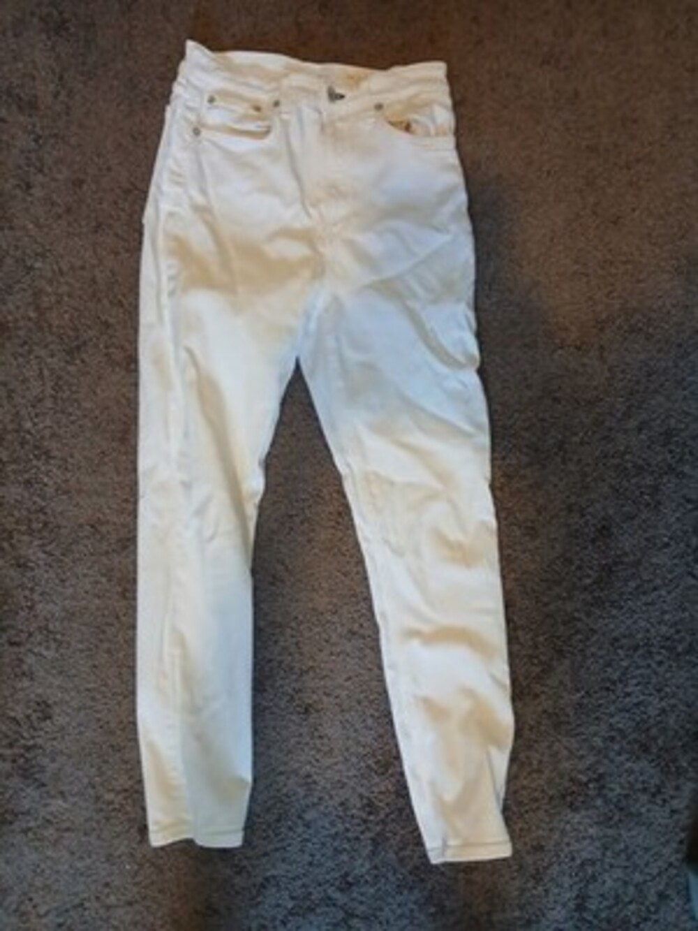 Rag & Bone New York Ecru White Straight Leg Jeans W2639TCRSWHT Size 29